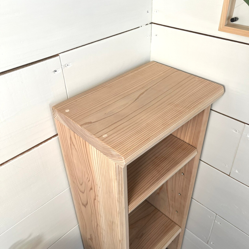 杉無垢材の可動式シェルフ 棚 リビングや寝室、玄関にも　SHELF