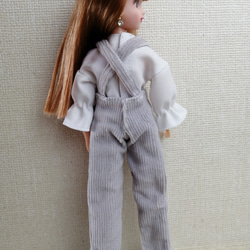 お人形い用服オーバーオール トップス2点セット♡リカちゃんサイズ♡ 2枚目の画像