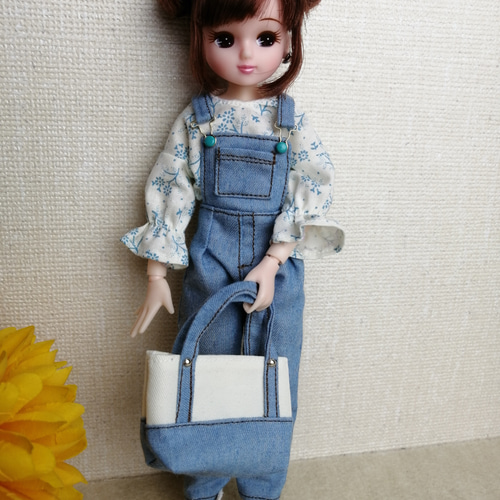 1/6人形用服オーバーオール3点セットリカちゃんサイズ その他人形