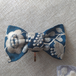 インド刺繍リボンのポニーフック 3枚目の画像