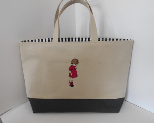 アメリカンショートヘアー刺繍♡ボア付き帆布トートバッグ アニマル刺繍コードトート | AS KNOW AS オンラインショップ