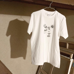 椎茸ナイン Tシャツ　白 1枚目の画像