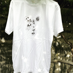 椎茸ナイン Tシャツ　白 2枚目の画像