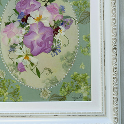 押し花額 　押し花アート　母の日フラワー　 ピンクのバラ　母の日　ブライダル　お祝　華やか 4枚目の画像