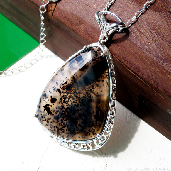 モンタナアゲート ネックレス / Montana Agate Necklace 1枚目の画像