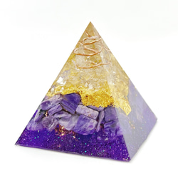 ピラミッド型Ⅱ オルゴナイト チャロアイト 世界三大ヒーリングストーン 2枚目の画像