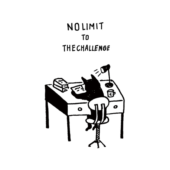 ハイクオリティー Tシャツ「NO LIMIT TO THE CHALLENGE」5.6オンス 2枚目の画像