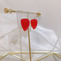 strawberry earrings 6枚目の画像