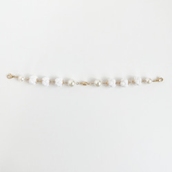 水引 羽織紐「光珠」ホワイト 6枚目の画像