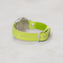 &lt;New&gt;小手錶♪Summer is lime color cipsichi leather light green 第4張的照片