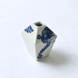 鳳凰雙角花瓶 Dami 技術手繪京都燒 第5張的照片
