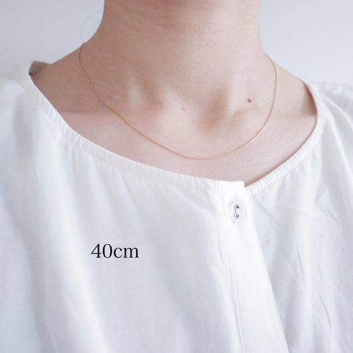 水平線｜ 14kgf 極細とろみゴールドチェーンネックレス 華奢 繊細