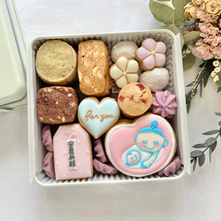（5月15日〜6月12日発送休止）ご懐妊祝いに♡マタニティマークのクッキー缶♩ 4枚目の画像