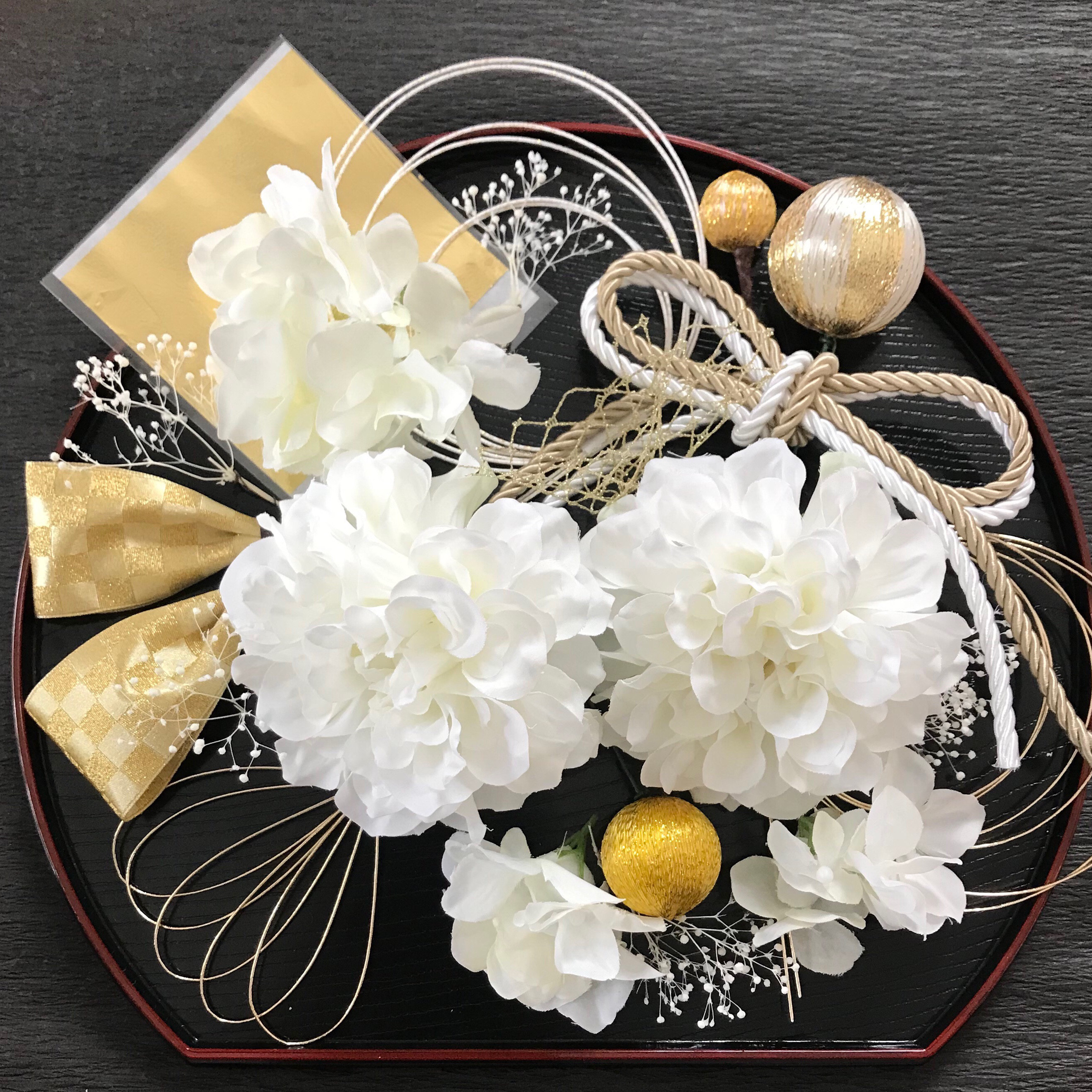 【成人式　結婚式　長持ち髪飾り】ダリア　紫陽花　卒業式  和装  袴　振袖用　ウェディング　紫陽花　打掛　白無垢