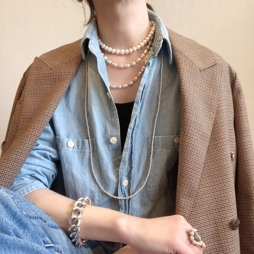 ◎予約販売◎ナバホパールネックレス90cmsilver925シルバー