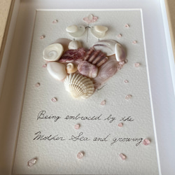 海からの贈り物〜母なる海〜シーグラスアート　小鳥　インテリア雑貨置物 4枚目の画像