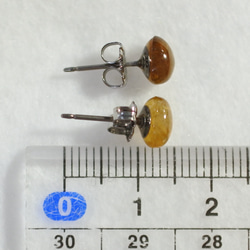 （1 件）電氣石耳釘（7 x 5 毫米，鈦柱） 第5張的照片