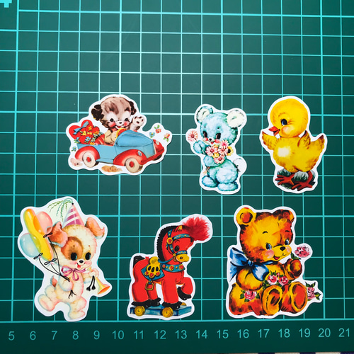 再販×1)レトロアニマルのダイカット♡ メモ帳 Honey Banila 通販