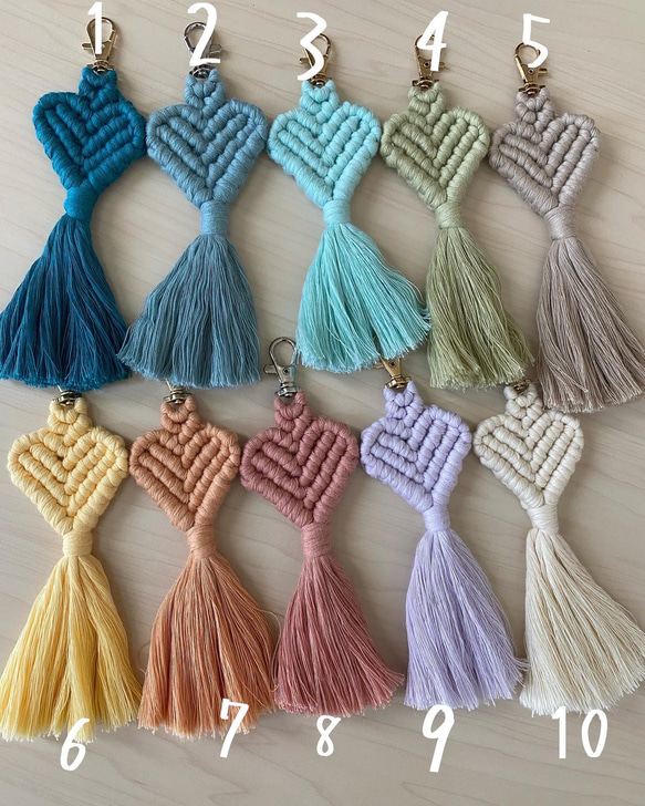 No.1マクラメ♡ハートモチーフ♡hanging Miyuki 3d Heart Earrings – MintandBeige