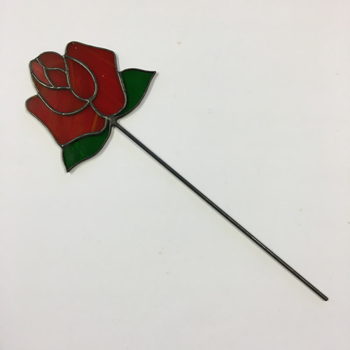 ステンドグラス！！ガーデンピック バラ 一個♪ サンキャッチャー