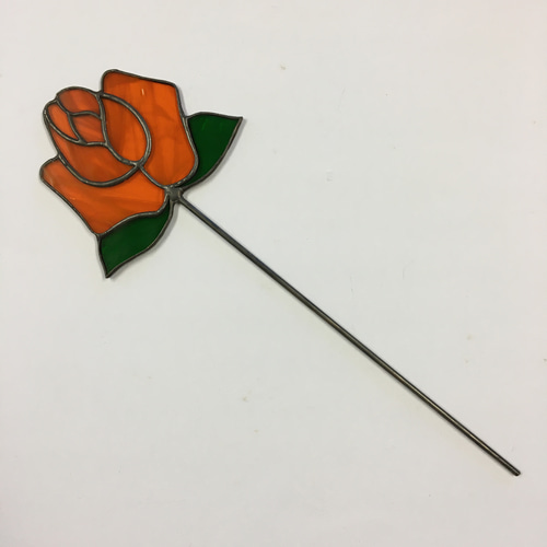 ステンドグラス！！ガーデンピック バラ 一個♪ サンキャッチャー