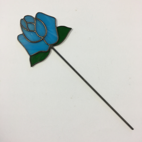 ステンドグラス！！ガーデンピック バラ 一個♪ サンキャッチャー