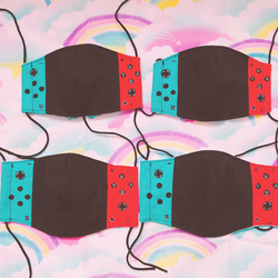 No.533 オーダーマスク　ペンキ　インク　スプラ　ハンドメイド　キッズマスク スプラトゥーンバージョンスイッチマスク ゲームマスク キッズマスク