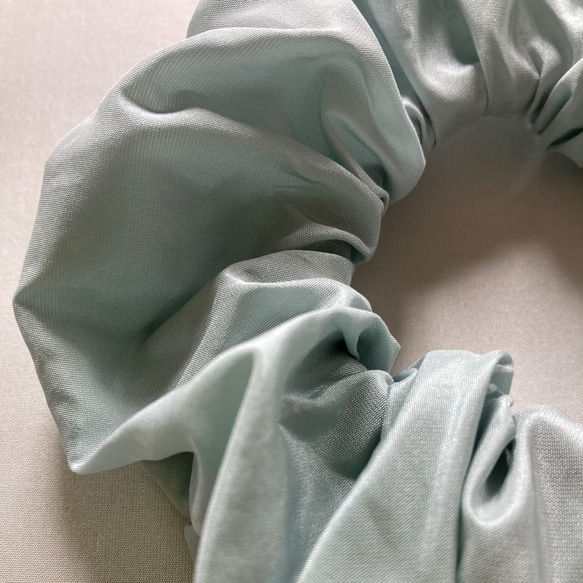 シルクタフタシュシュ〈ペールトーン・セラドン〉First川俣シルク プチギフト サスティナブル 5枚目の画像