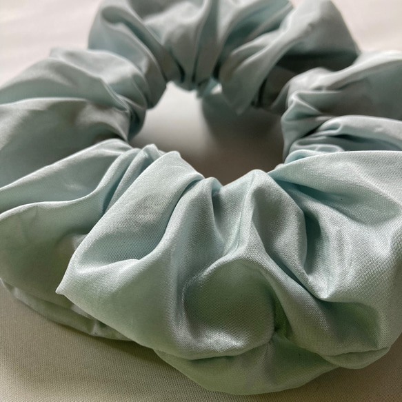 シルクタフタシュシュ〈ペールトーン・セラドン〉First川俣シルク プチギフト サスティナブル 6枚目の画像