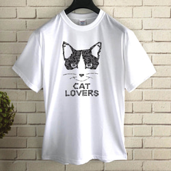 ネコの気持ちが分かるかも？CAT LOVERS / ブラックプリントＴシャツ 3枚目の画像