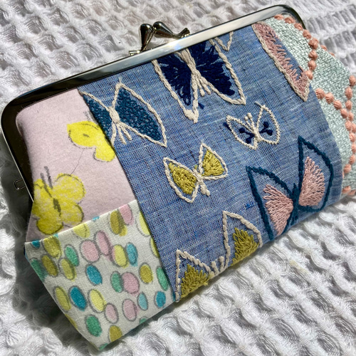 ラスト］ミナペルホネン celebrate 長財布 ライトブルー ハンドメイド