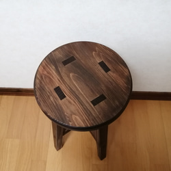 木製スツール　高さ58cm　丸椅子　stool 4枚目の画像