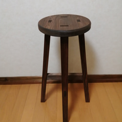 木製スツール　高さ58cm　丸椅子　stool 2枚目の画像