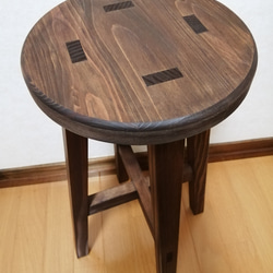 木製スツール　高さ58cm　丸椅子　stool 3枚目の画像