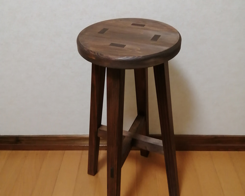 木製スツール 高さ58cm 丸椅子 stool 椅子（チェアー