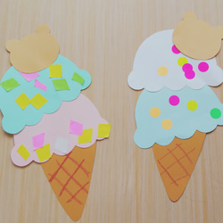 夏 製作『アイスクリーム』製作キット １０セット 1枚目の画像