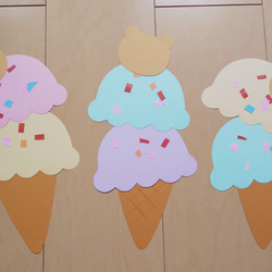 夏 製作『アイスクリーム』製作キット １０セット 2枚目の画像