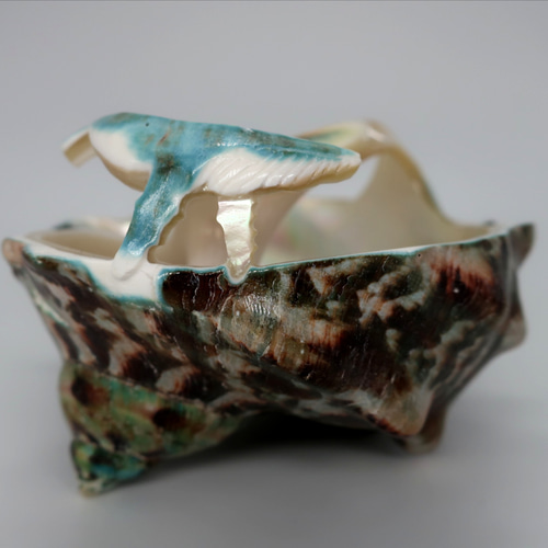 夜光貝小物入れ(ザトウクジラ付き) その他ケース カイカイ 通販