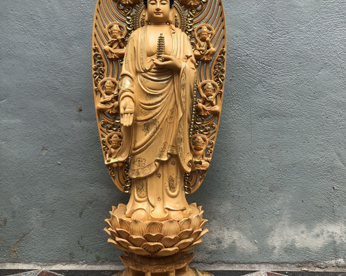 大型高42cm　仏教工芸品　彩繪 本金 切金  仏師で仕上げ品　三面大黒天像 71L3Goskk2L._UF894,1000_QL80_.jpg