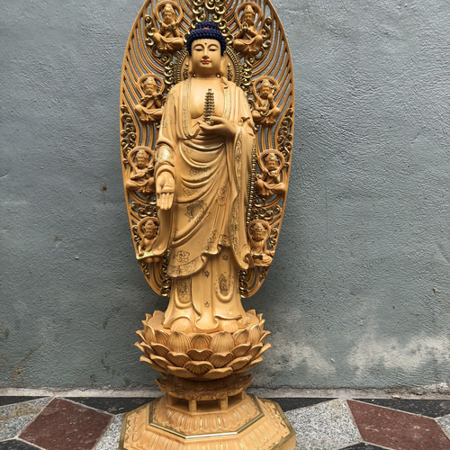 仏像　木彫　薬師如来像　檜木 仏像 木彫 薬師如来像 檜木