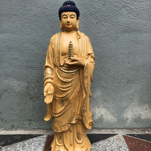 最高级 高さ90cm 超大型 薬師如来仏立像 木製仏像 切金 本金 最高级 高さ90cm 超大型 薬師如来仏立像 木製仏像 切金 本金