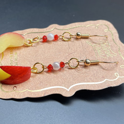 《受注生産》うさぎリンゴのピアス　フェイクスイーツ 9枚目の画像