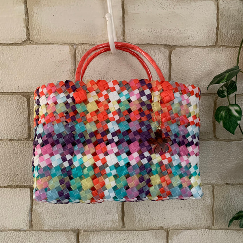 4つ畳み編みのプラカゴバッグ(小) かごバッグ ichigo_ichie 通販