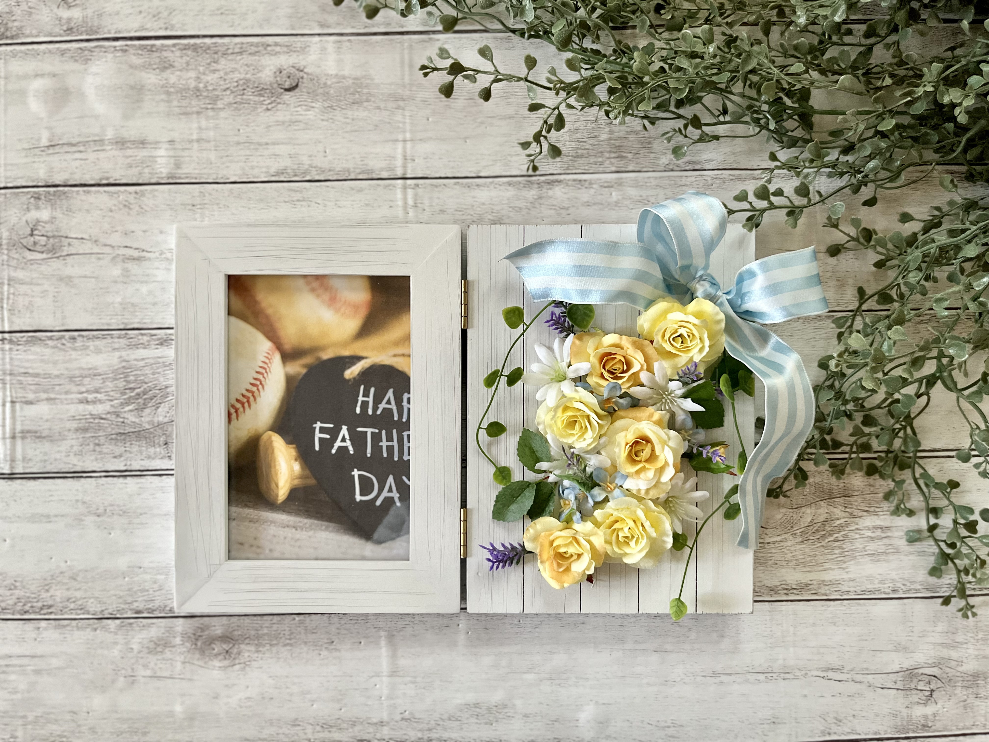 父の日　イエローローズのフォトフレーム　父の日　プレゼント　お祝い　記念日　インテリア　思い出　写真