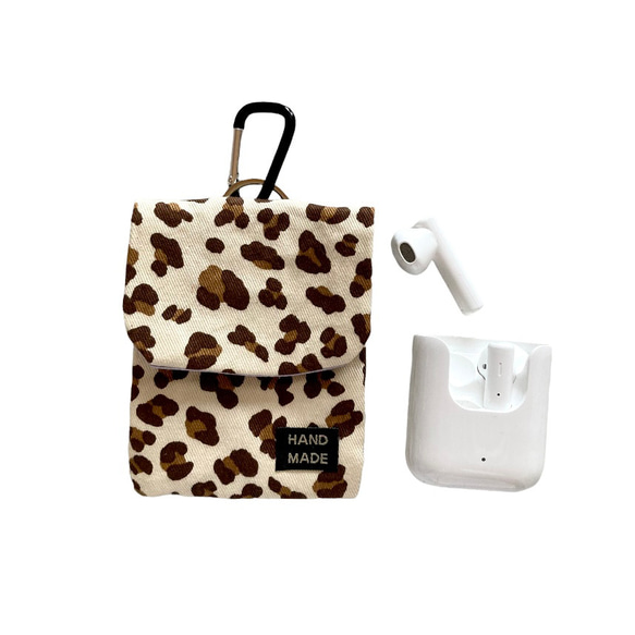 イヤホン・小物ケース(レオパード柄) その他ケース Bonnes Vacances