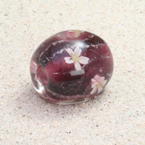 とんぼ玉 ガラス 花とんぼ玉 ペンダントトップ とんぼ玉作家・降矢貴仁