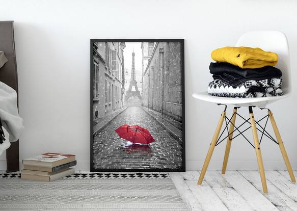 Paris エッフェル塔 雨  / インテリアポスター 海外アート / 2113 5枚目の画像