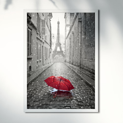 Paris エッフェル塔 雨  / インテリアポスター 海外アート / 2113 4枚目の画像