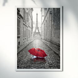 Paris エッフェル塔 雨  / インテリアポスター 海外アート / 2113 6枚目の画像