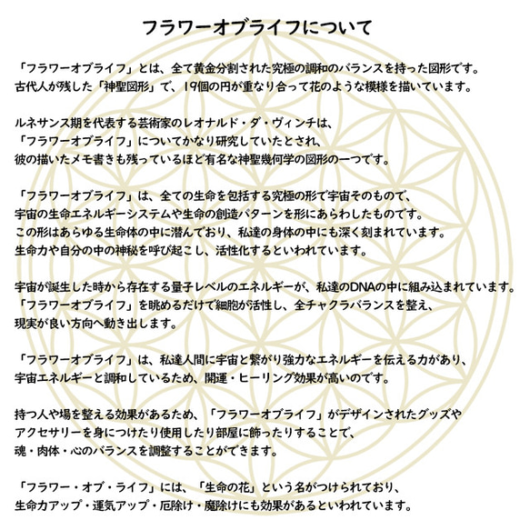 アメノミナカヌシ様（天之御中主神様）の奇跡が起きる｜カタカムナ ウタヒ 第7首 フラワーオブライフ 手鏡 ミラー お守り 14枚目の画像